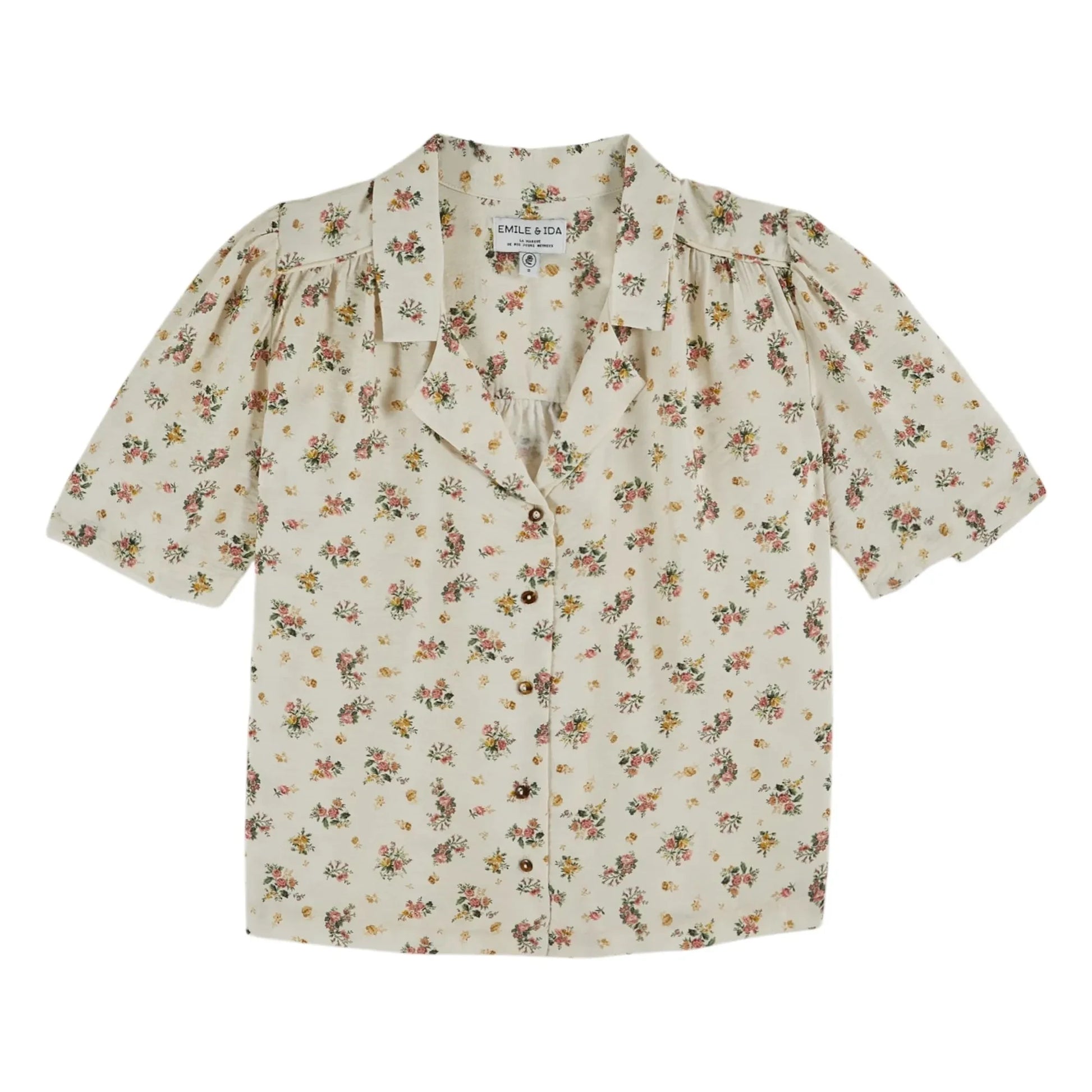 Emile et Ida - Cotton Printed Shirt | Cream