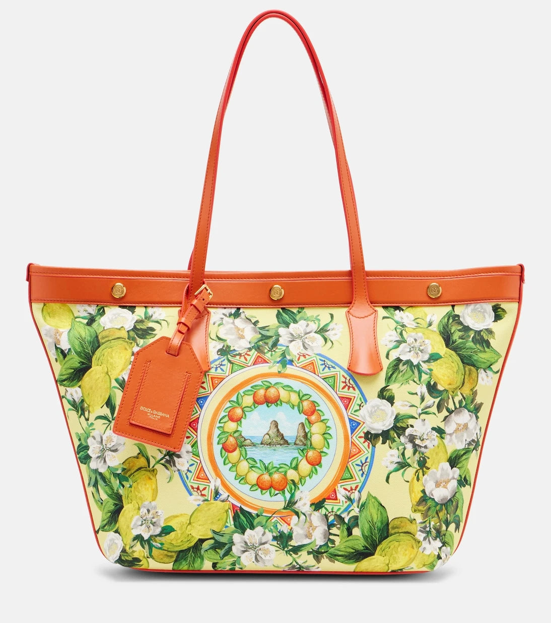 Dolce&Gabbana - Taormina Large printed canvas shopper