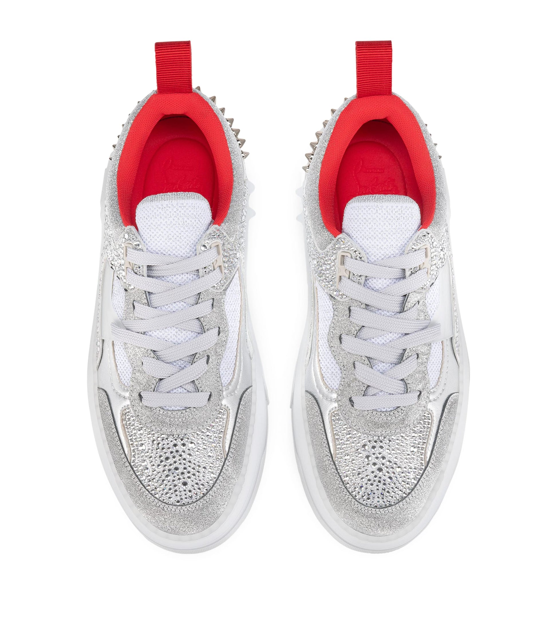 Christian Louboutin Silver Astroloubi Donna Strass Sneakers