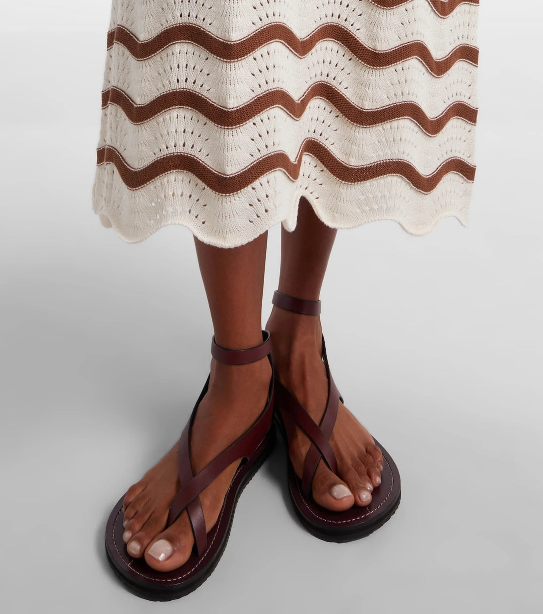 La DoubleJ - Swing crochet cotton midi dress
