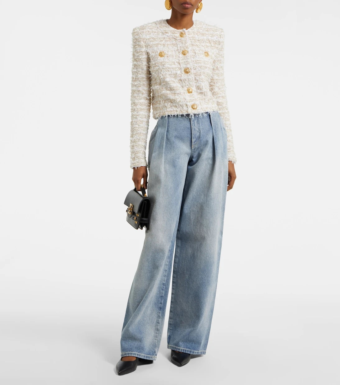 Balmain - Cropped tweed jacket
