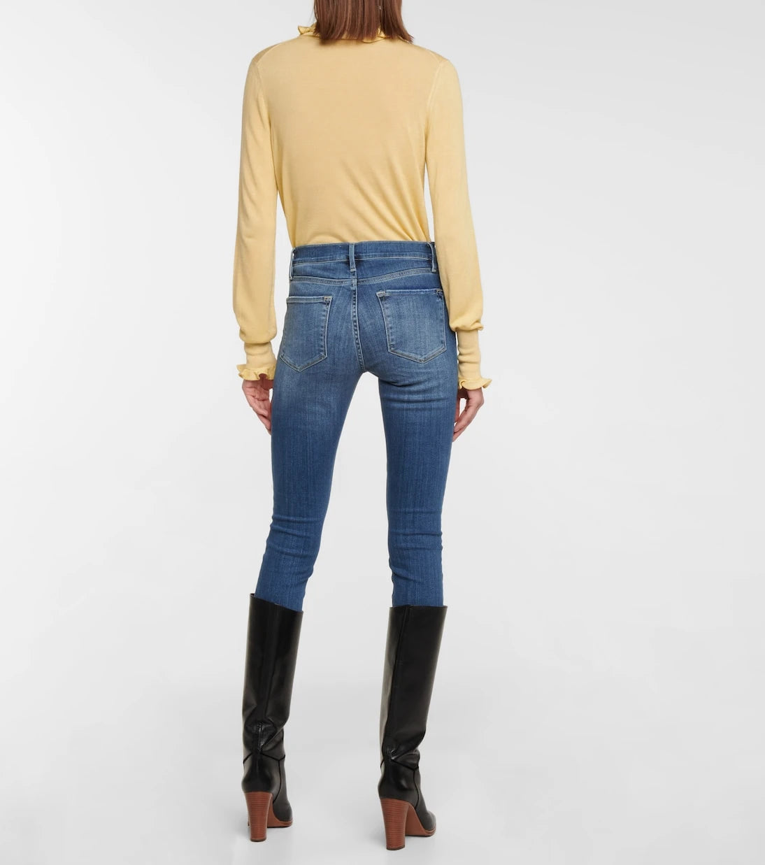 جينز Frame - Le Skinny de Jeanne متوسط ​​الارتفاع
