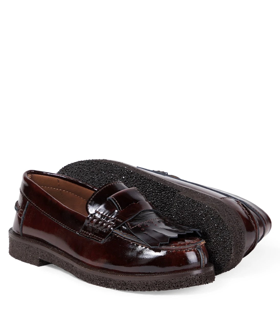 PèPè - Fringed patent leather penny loafers