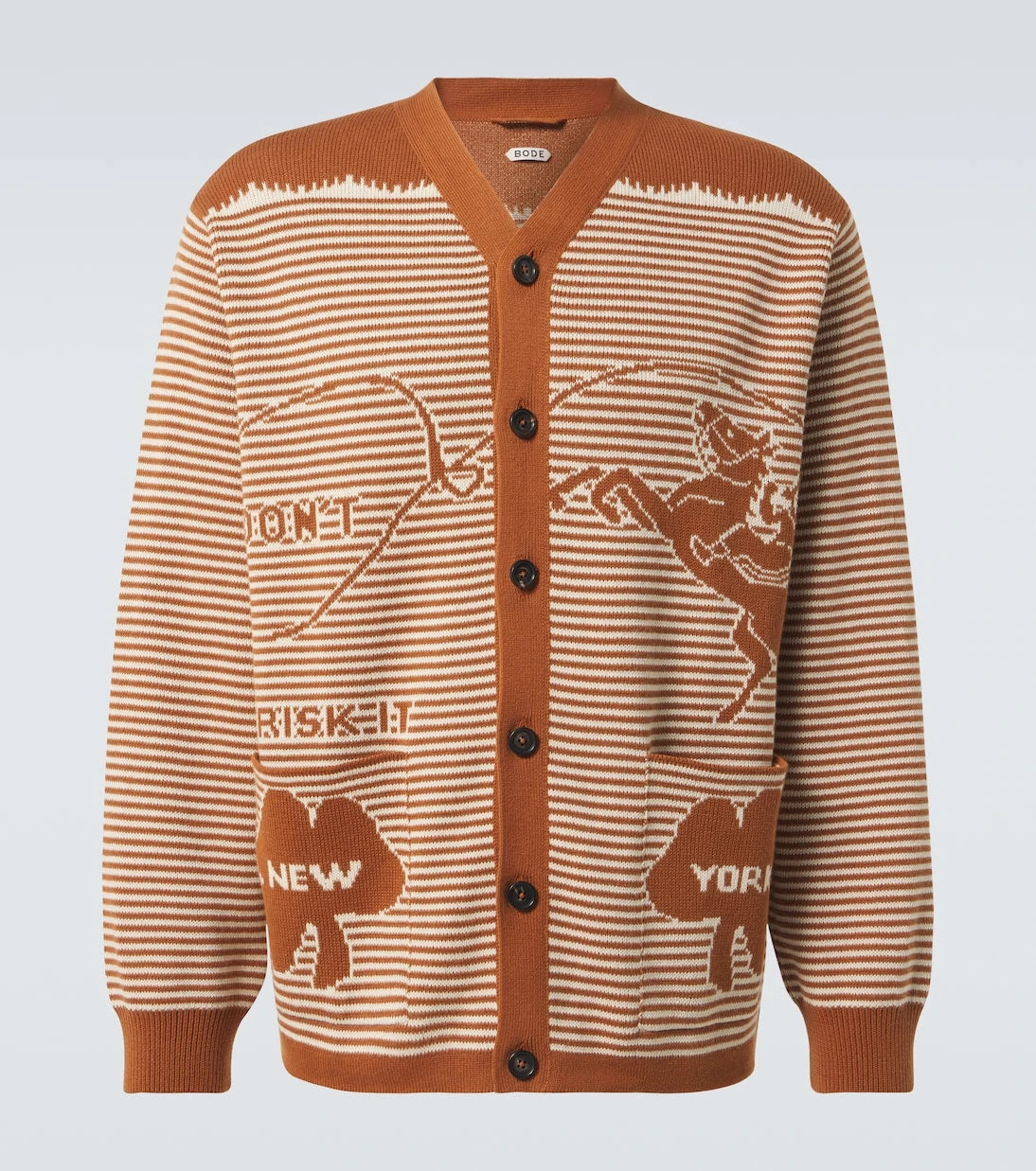 Bode - Buckaroo striped cotton cardigan