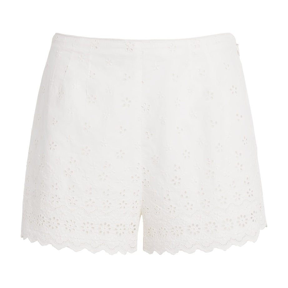 DÔEN White Organic Cotton Arbre Shorts