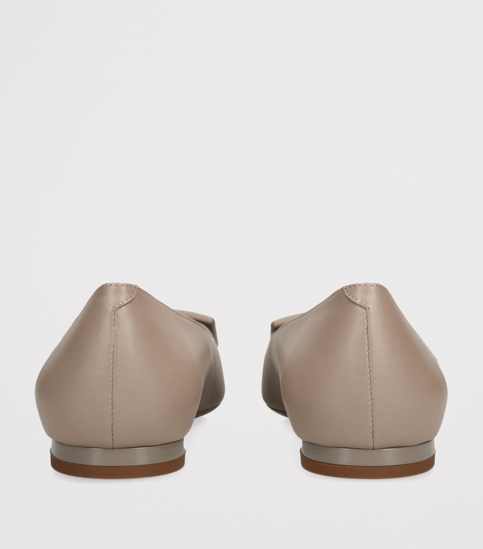 Roger Vivier Brown Leather Gommettine Ballet Flats