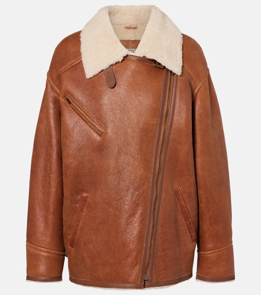 Isabel Marant - Adelina shearling-trimmed leather jacket