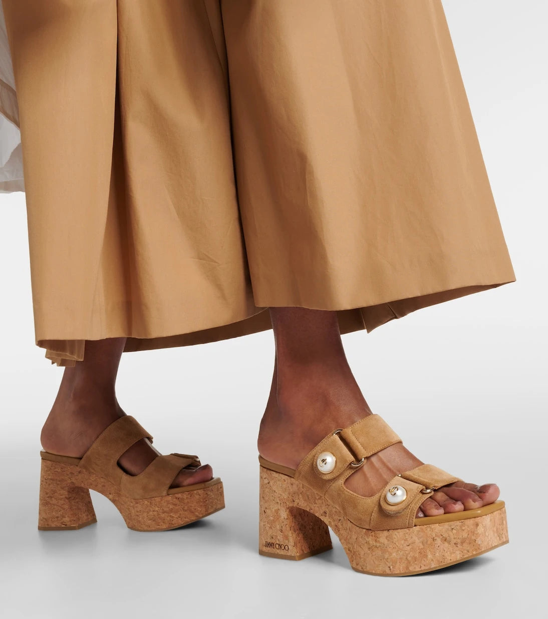 Jimmy Choo - Fayence 95 suede platform mules