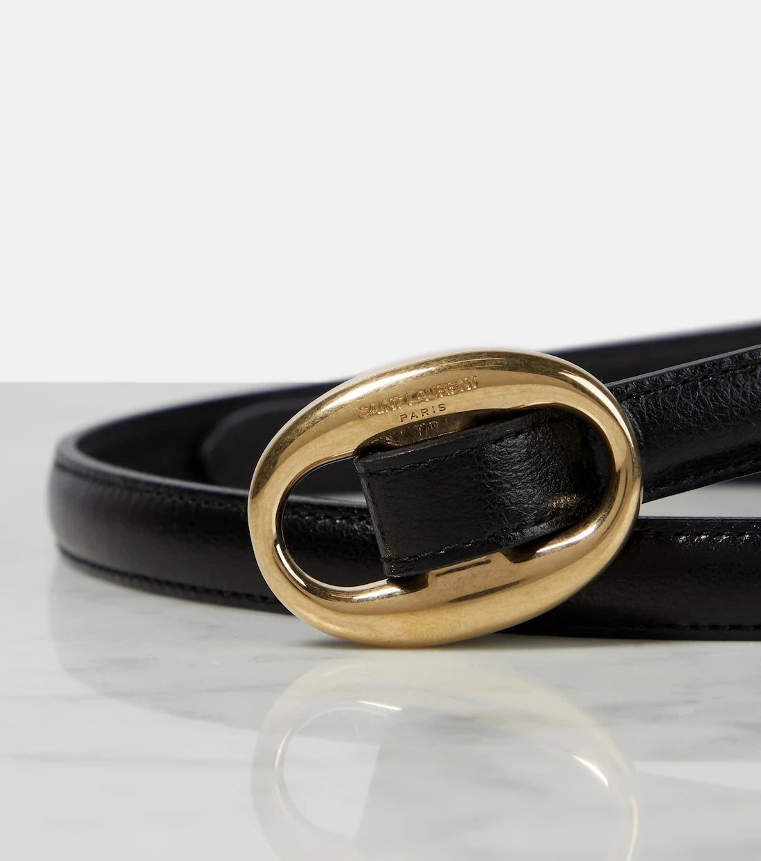 Saint Laurent - Slim leather belt