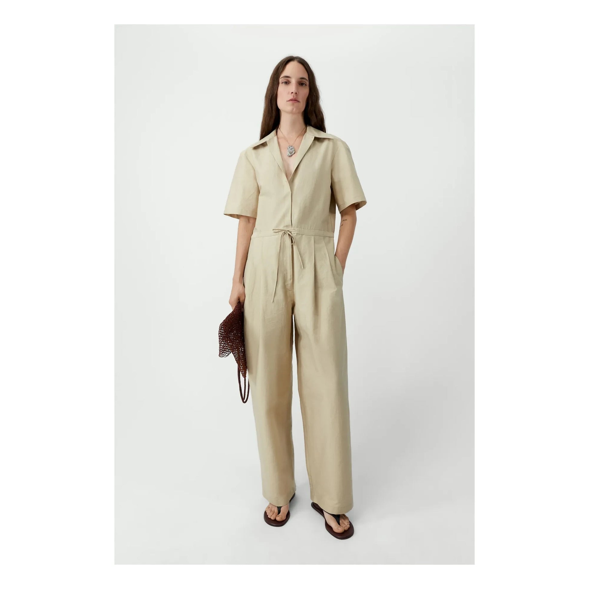Cordera - Cotton jumpsuit | Beige