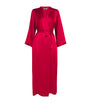 Marjolaine Red Silk Longline Tracy Robe