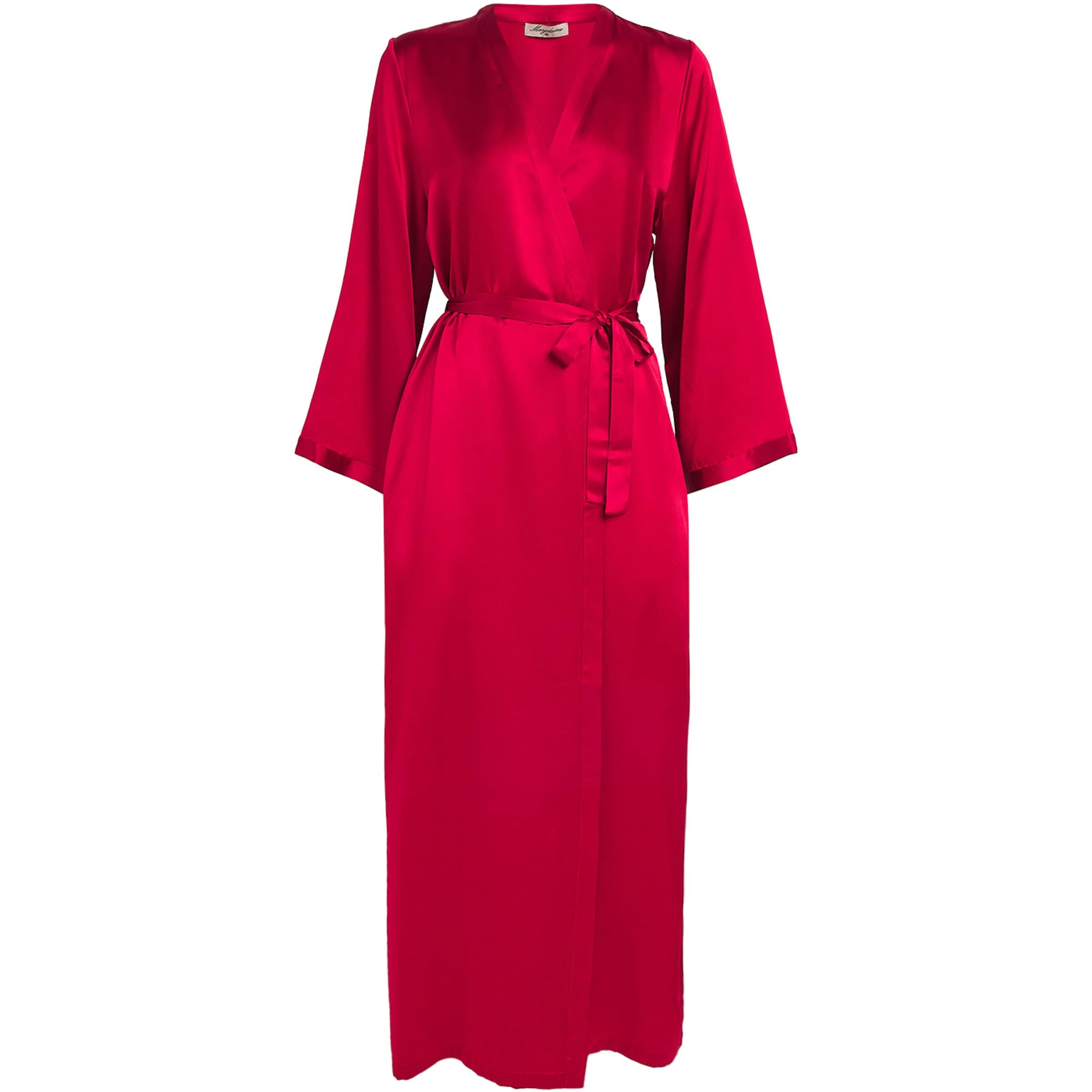 Marjolaine Red Silk Longline Tracy Robe