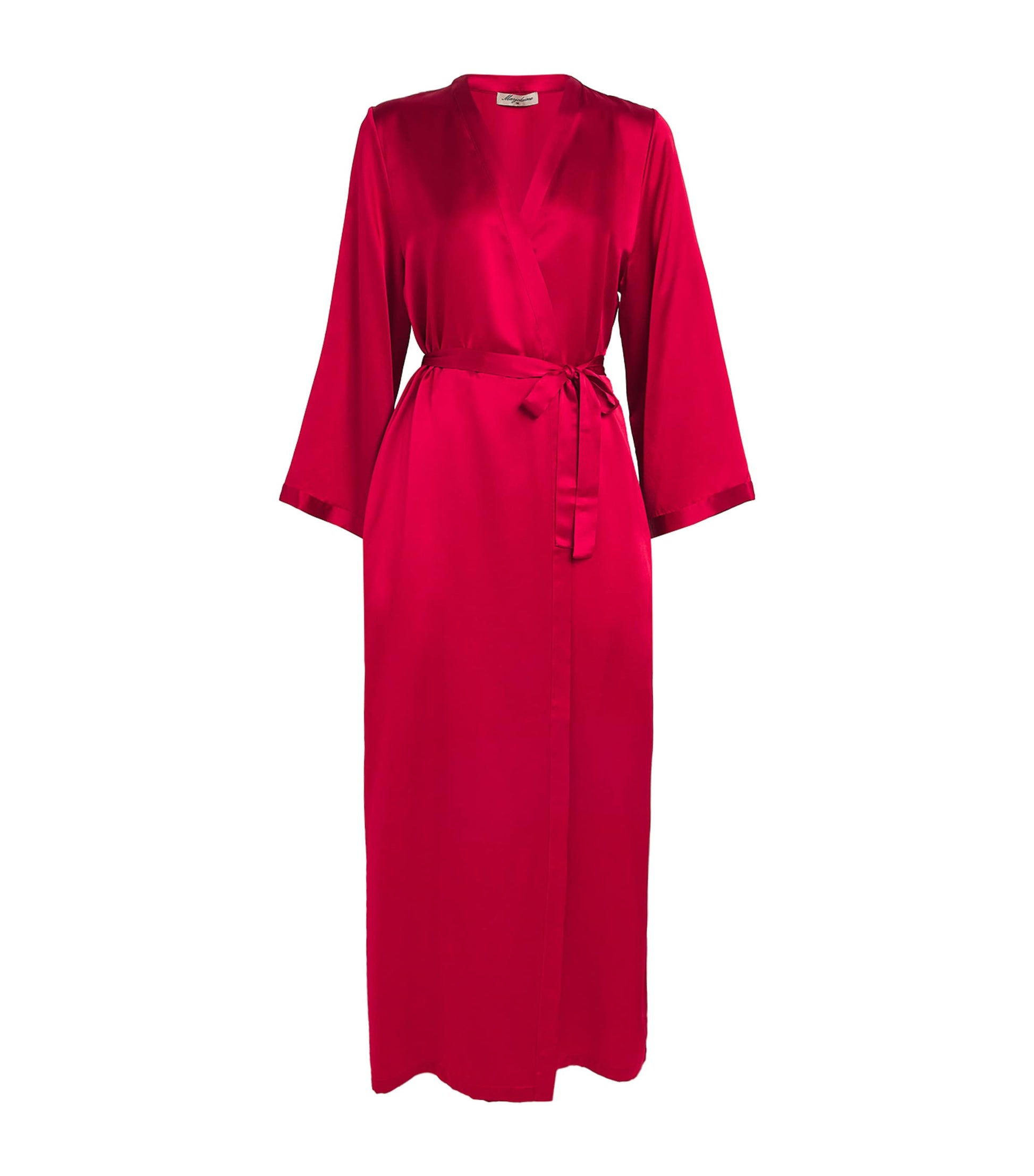 Marjolaine Red Silk Longline Tracy Robe