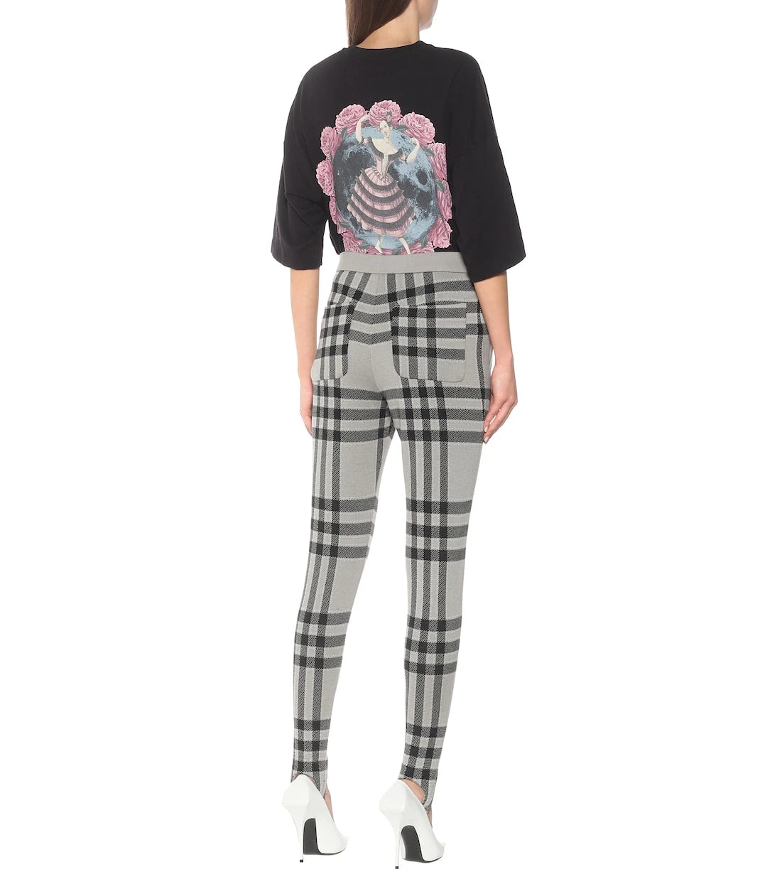 Undercover - Checked wool stirrup pants