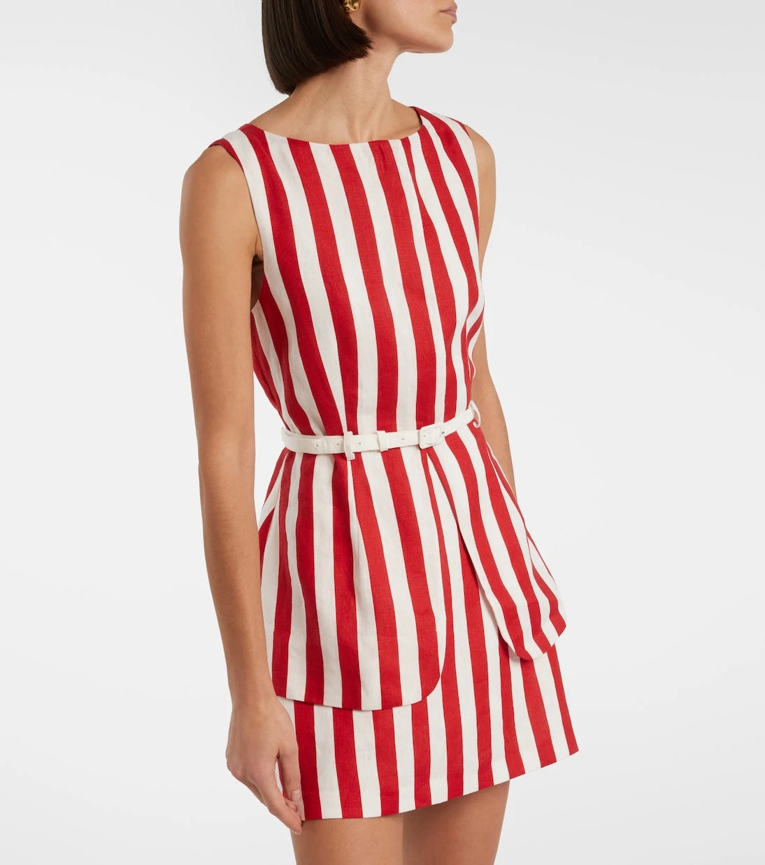 Posse - Pamela belted striped linen vest