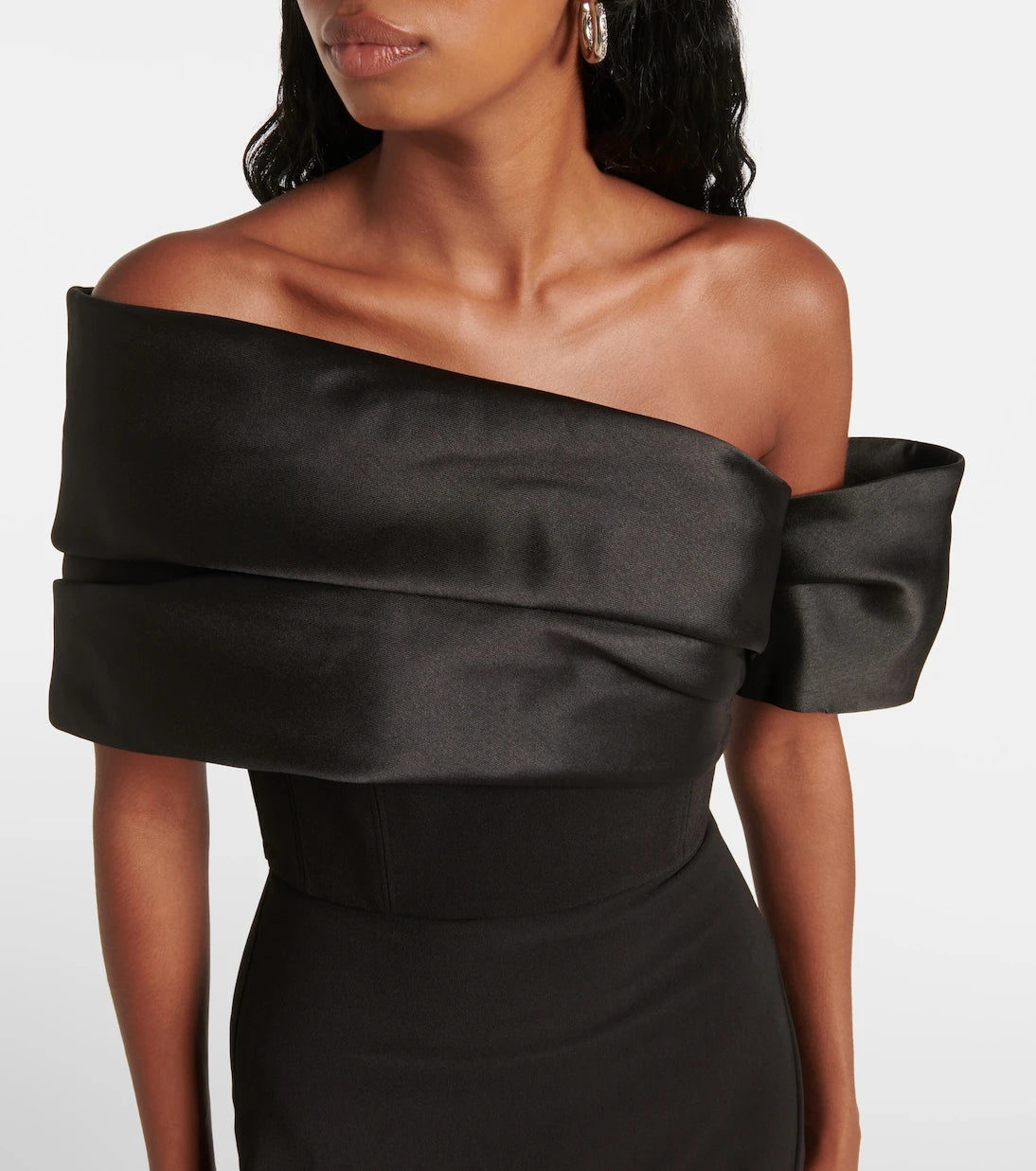 Solace London - Alexis satin-trimmed maxi dress