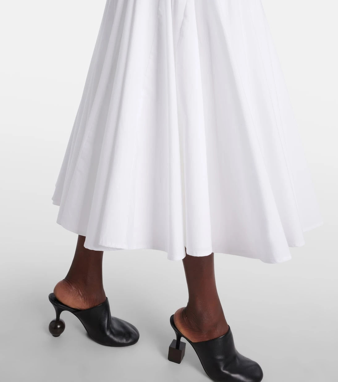 Jacquemus - Agave cotton poplin midi skirt