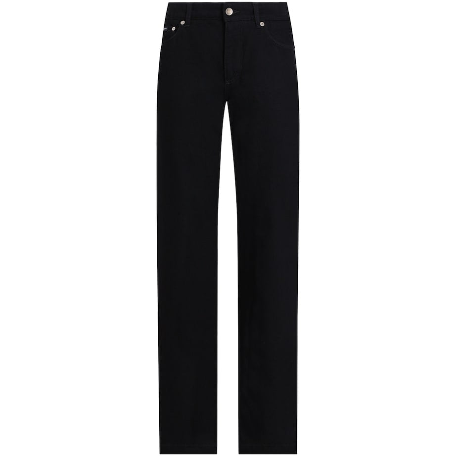 Multi Logo Plaque Straight Jeans