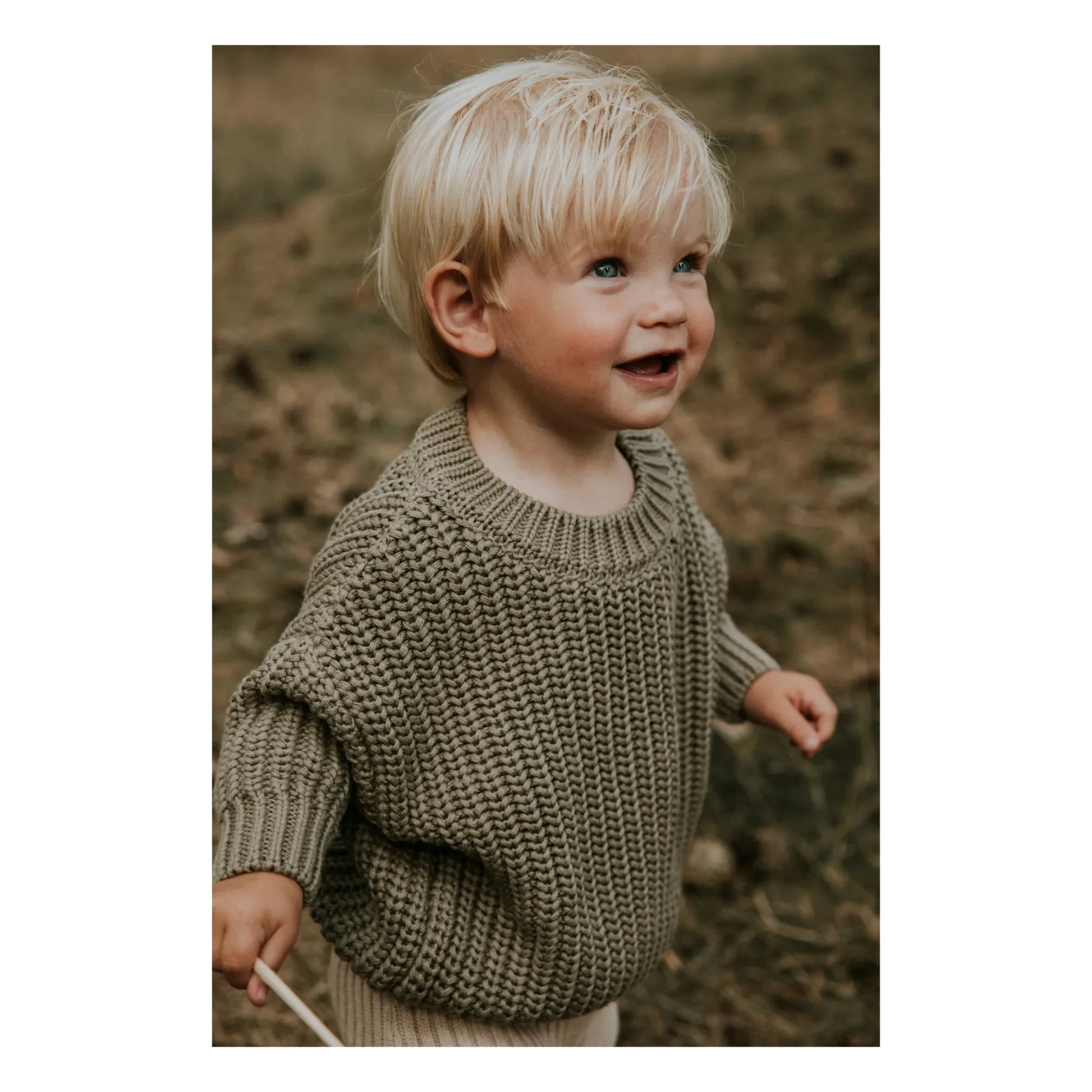 Yuki - Chunky Organic Cotton Jumper | Sage