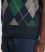 Polo Ralph Lauren Navy Wool-Cotton Big Fit Argyle Sweater Vest