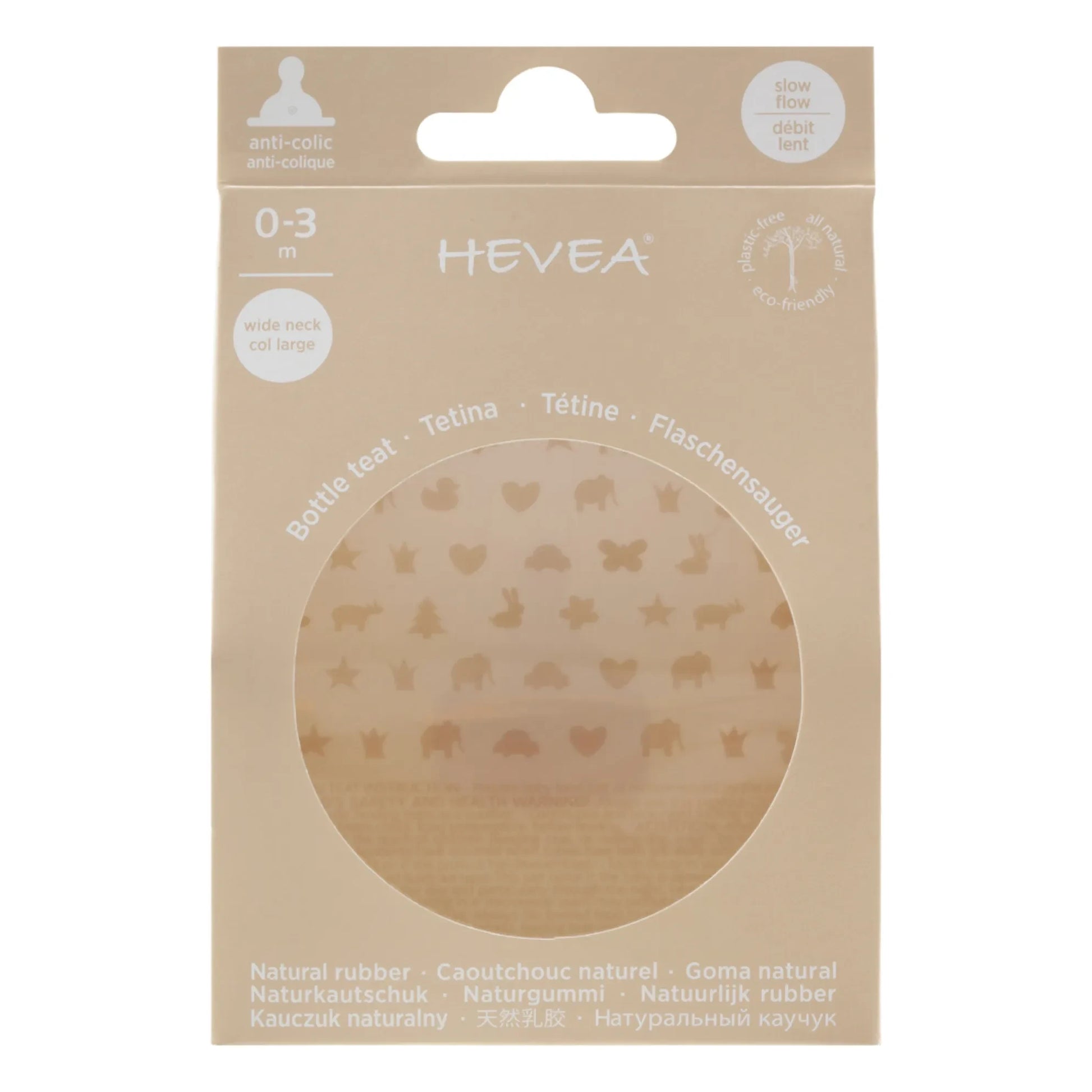 Hevea - Wide Neck Baby Bottle Teat - Slow Flow