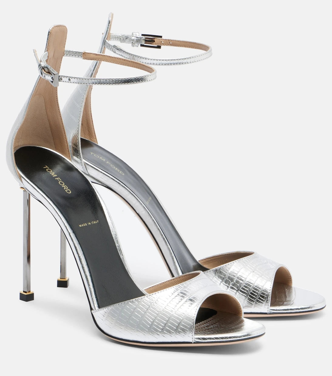 Tom Ford - Spire metallic leather sandals