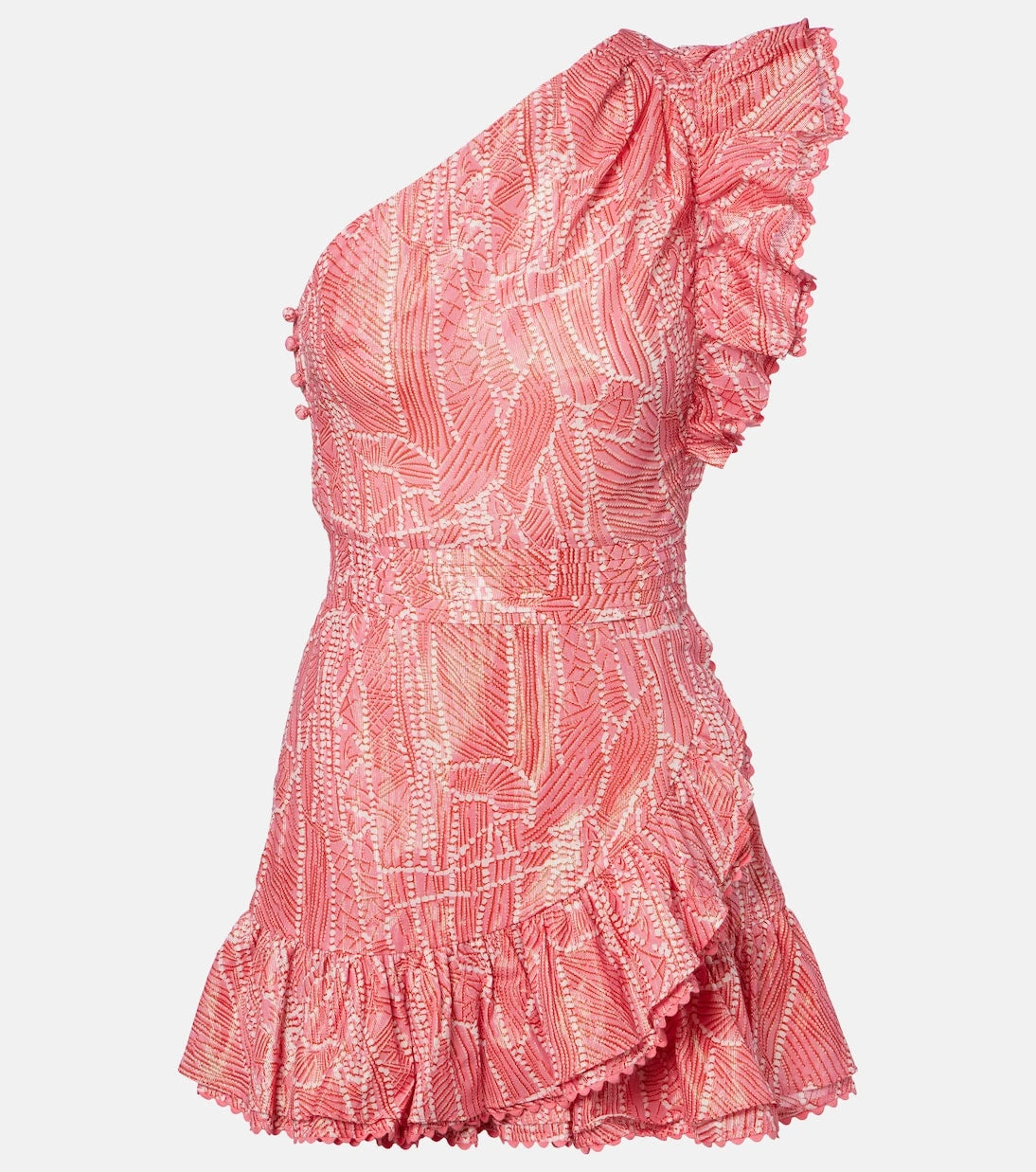 Poupette St Barth - Corinne cotton-blend lamé minidress