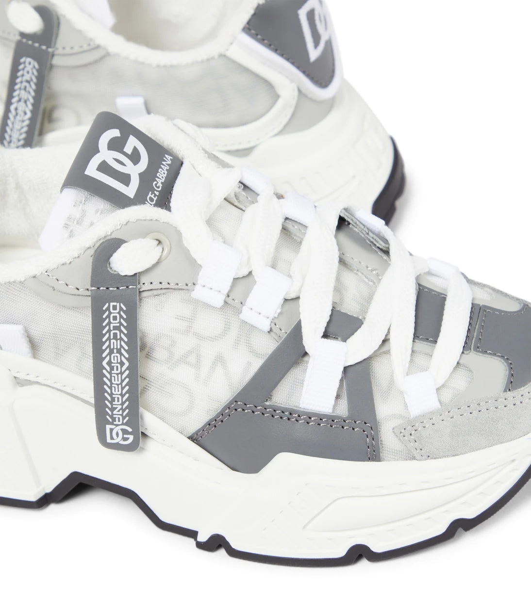 Dolce&Gabbana Kids - Airmaster DG leather-trimmed sneakers