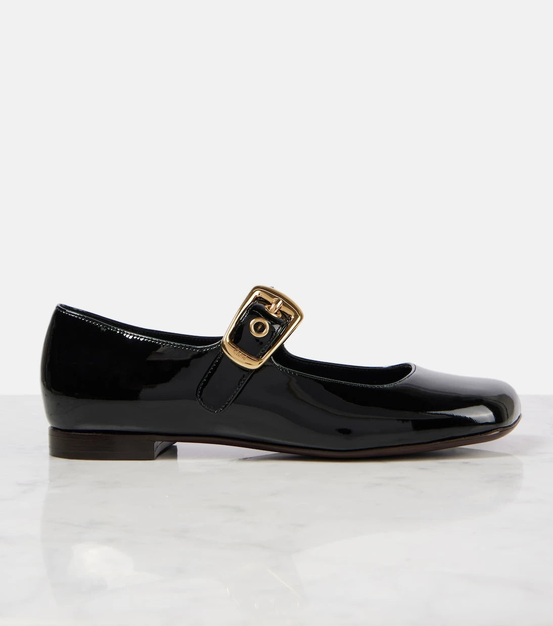 Chloé - Polly patent leather Mary Jane flats