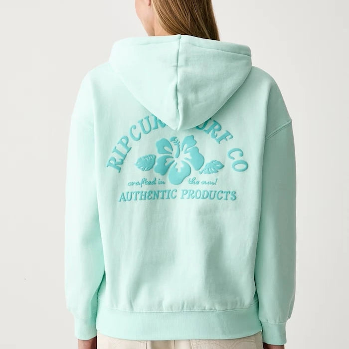 Rip Curl kadın pamuklu kapüşonlu sweatshirt SURF PUFF HERITAGE