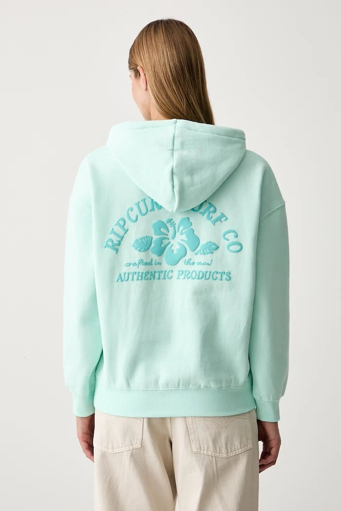 Rip Curl kadın pamuklu kapüşonlu sweatshirt SURF PUFF HERITAGE