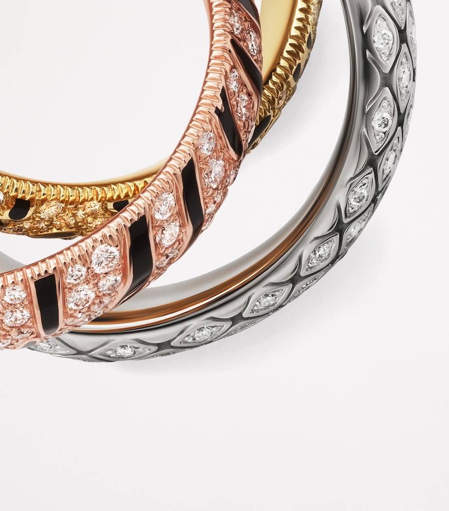 Gold and Diamond Trinity Wild One Ring