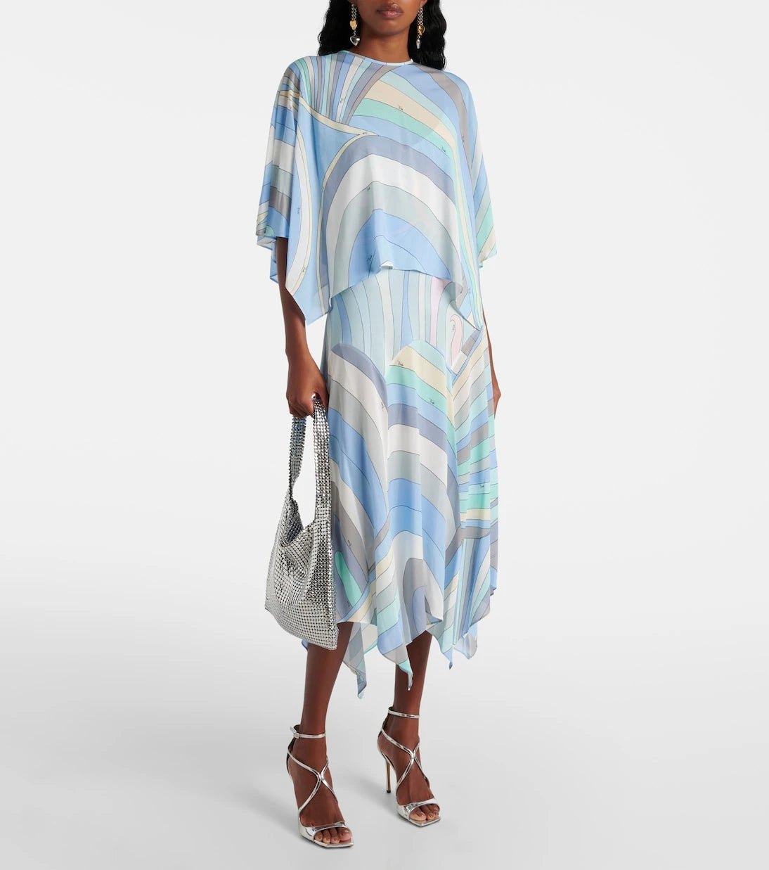 Pucci - Iride draped jersey muslin midi dress