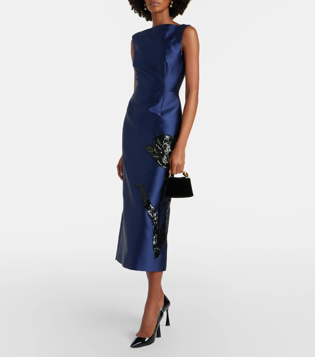 Erdem - Bloom Micro velvet top-handle bag