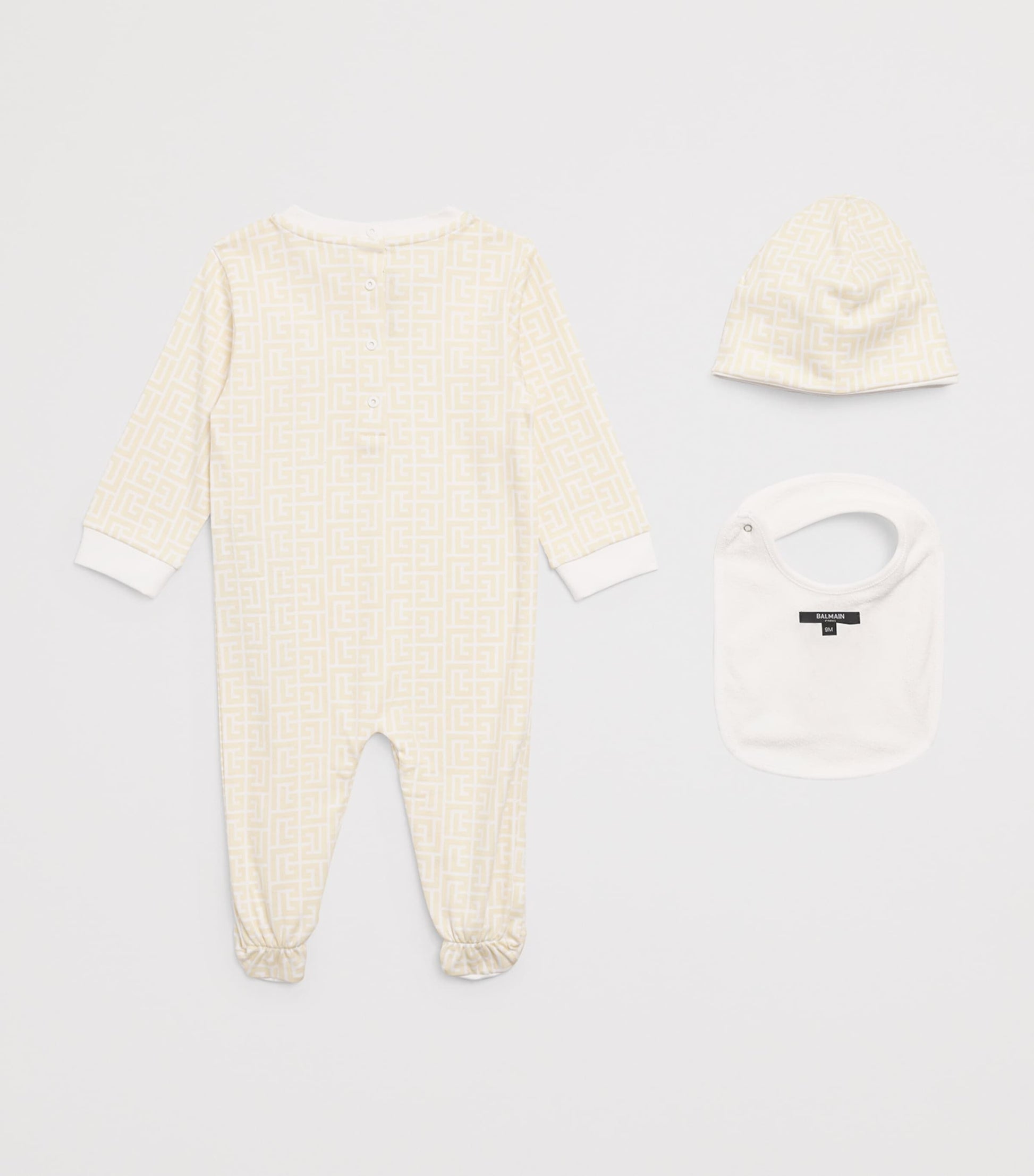 Balmain Kids All-In-One, Bib and Hat Set (3-9 Months)