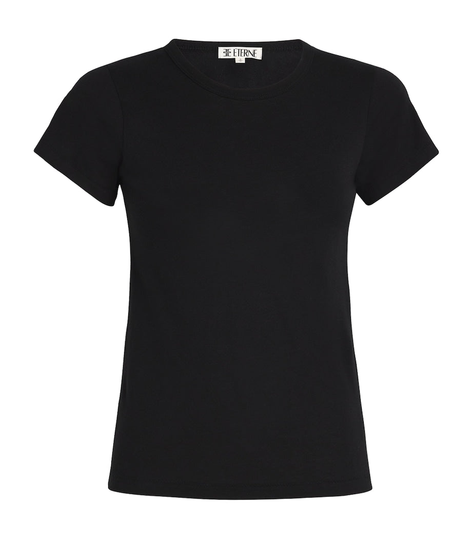 ÉTERNE Black Cotton-Modal Baby T-Shirt