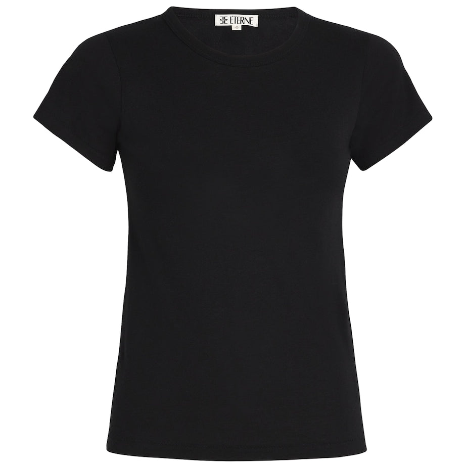 ÉTERNE Black Cotton-Modal Baby T-Shirt