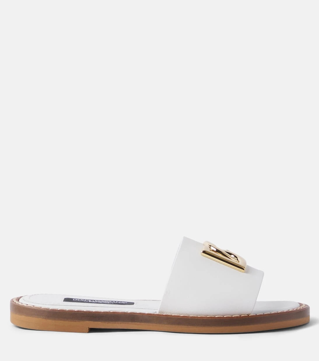 Dolce&Gabbana Kids - DG leather slides