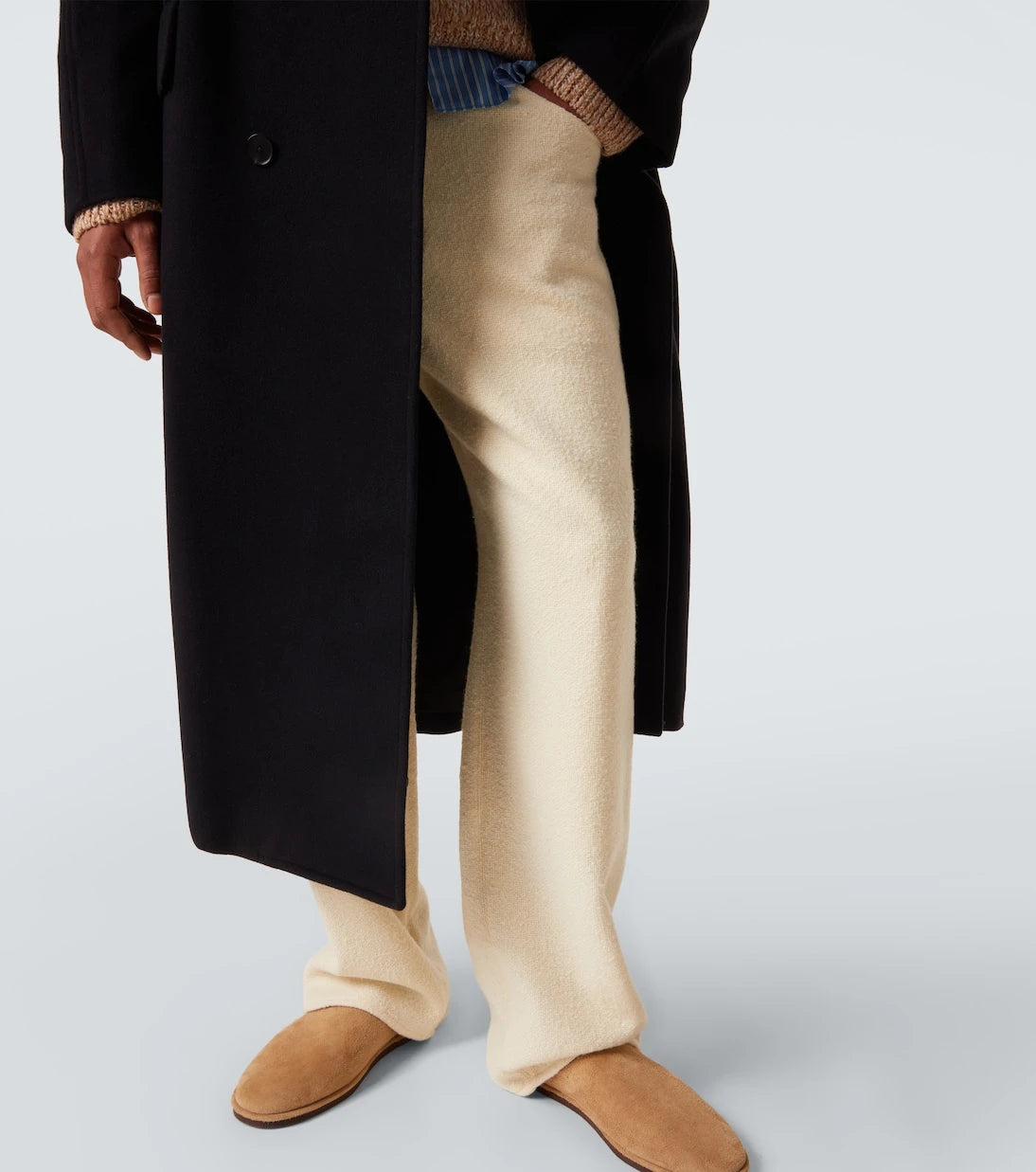 Auralee - Double-breasted wool mosser coat