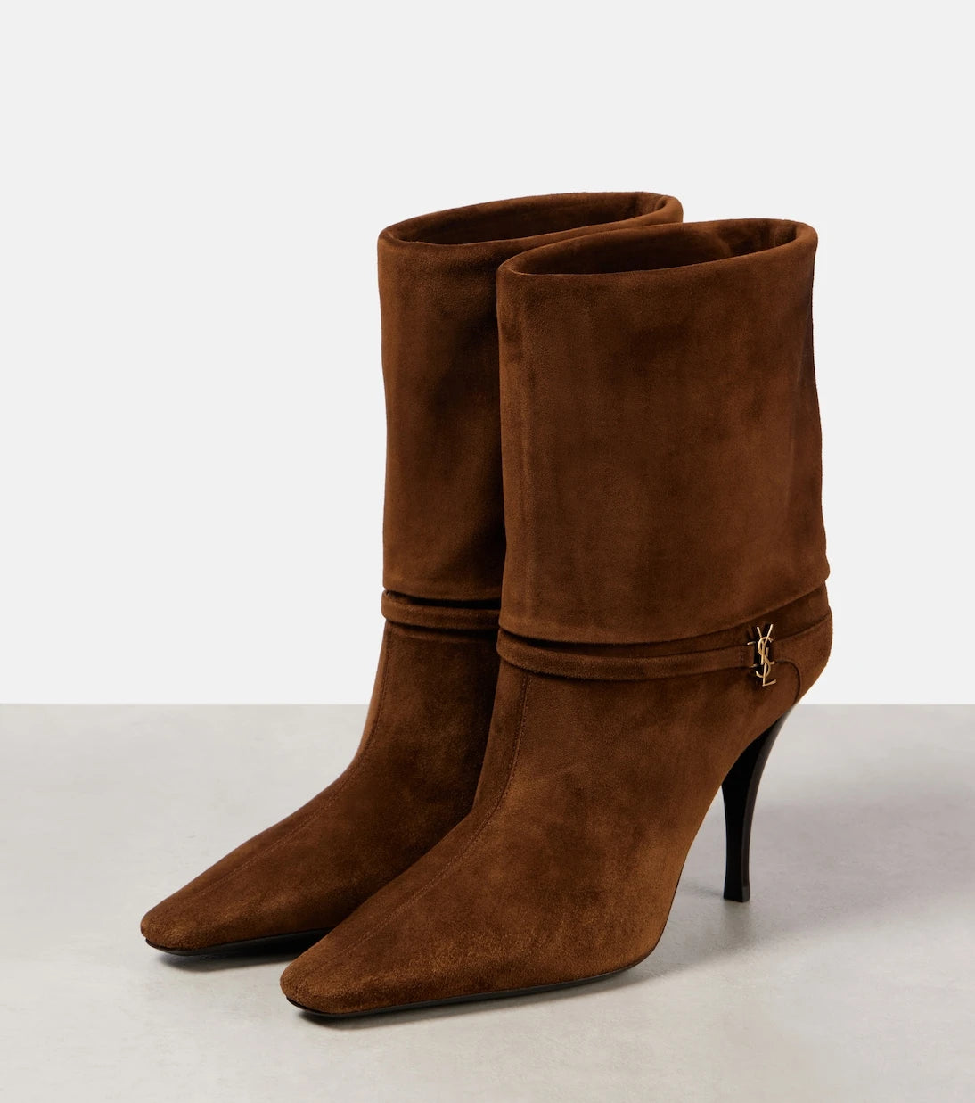 Saint Laurent - Niki 90 suede ankle boots