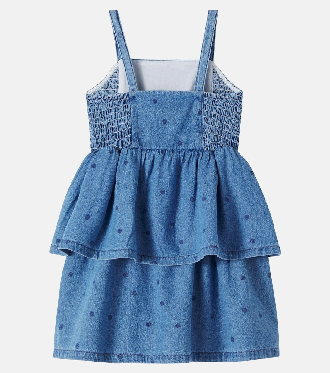 Mini Rodini - Polka-dot embroidered denim dress