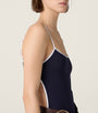 Technical-Knit Backless Swimsuit