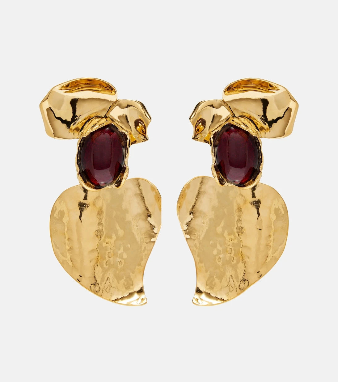 Saint Laurent - Embellished clip-on earrings