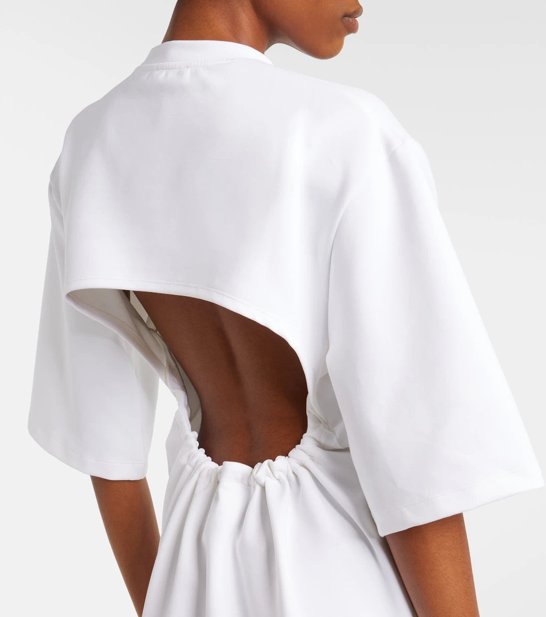 Wardrobe.NYC - Open-back cotton-blend jersey minidress