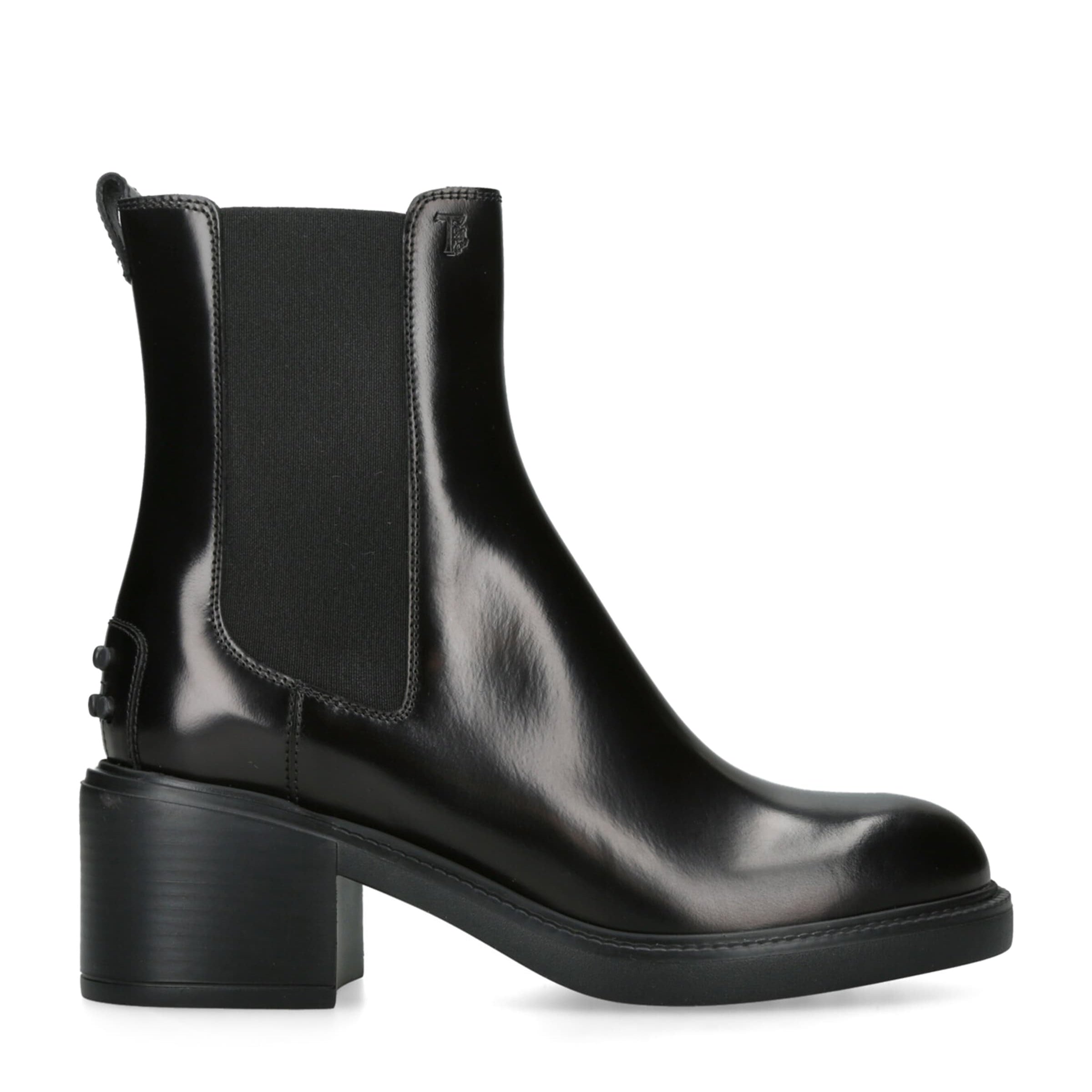 Tod's Black Patent Leather Ankle Boots 55