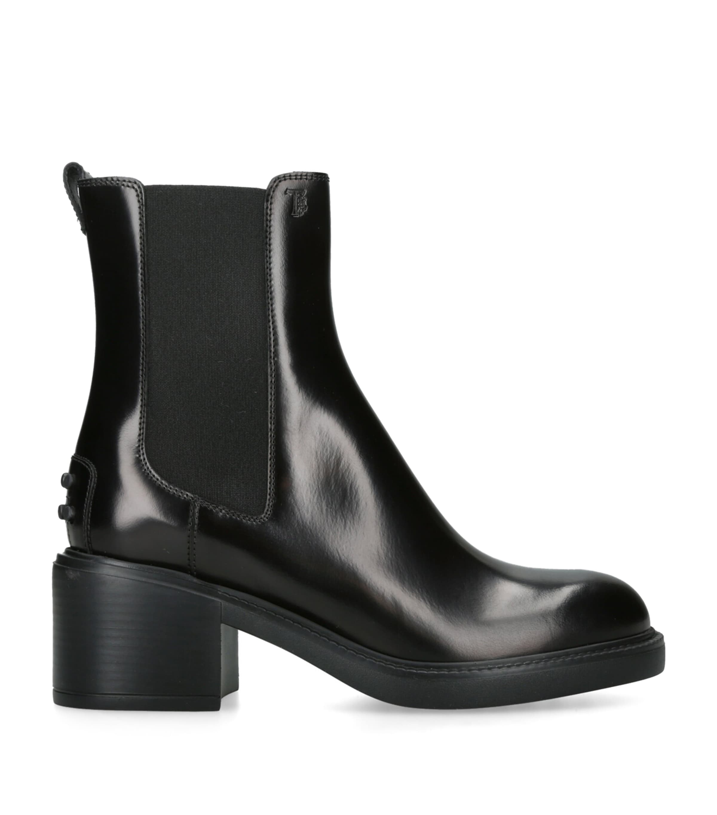 Tod's Black Patent Leather Ankle Boots 55