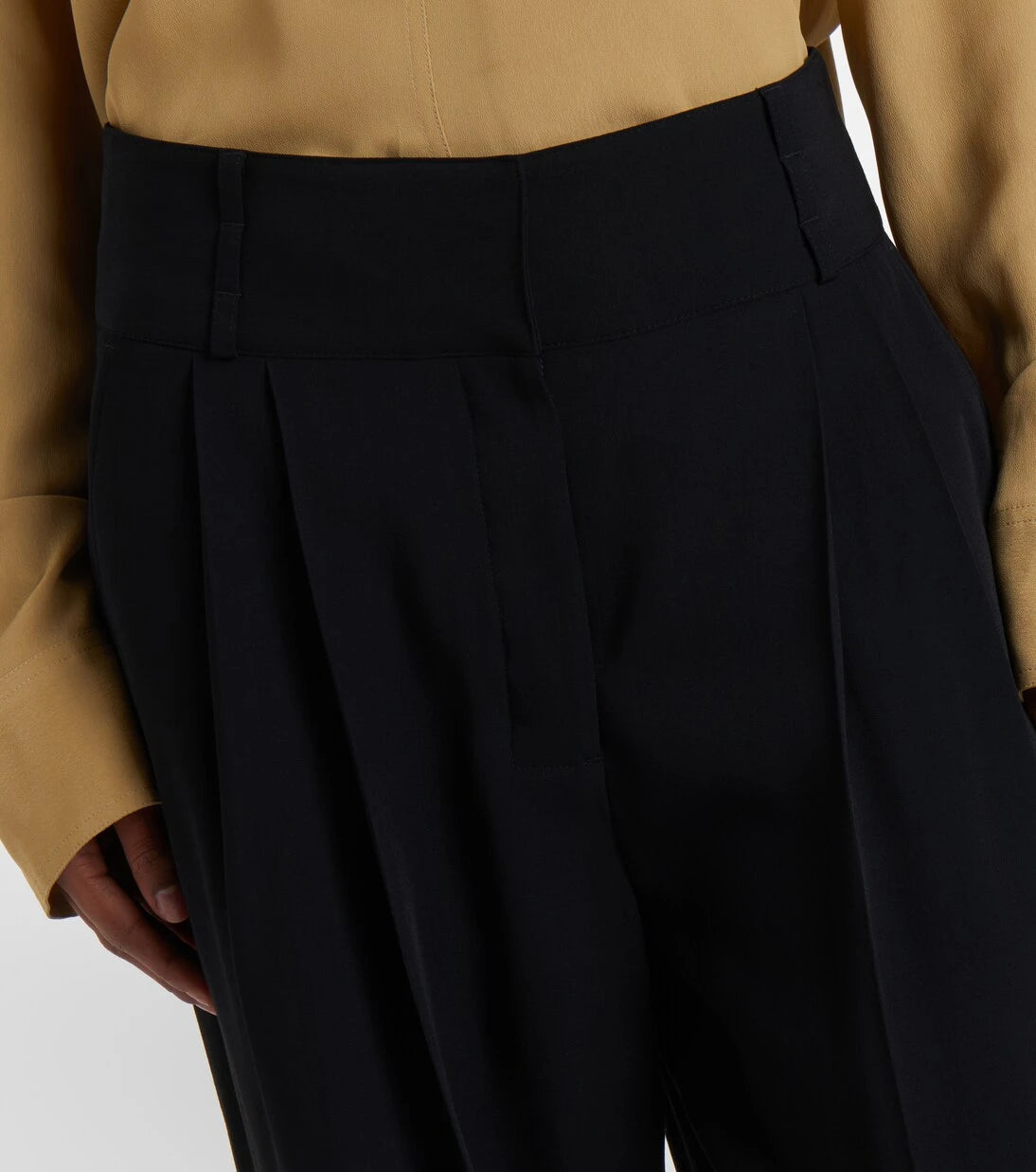 Toteme - Pleated cotton wide-leg pants