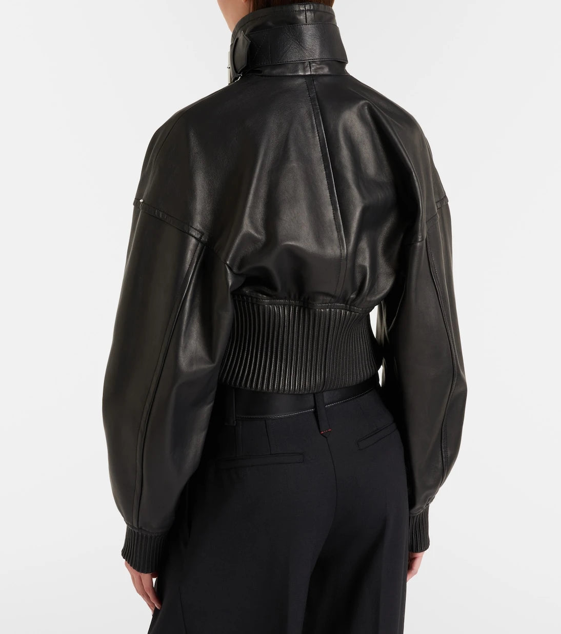 Sportmax - Ossido leather blouson jacket