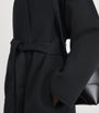 Johnstons Of Elgin Black Cashmere Wrap Belt Long Coat