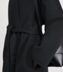 Johnstons Of Elgin Black Cashmere Wrap Belt Long Coat